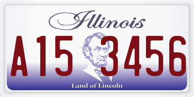 IL license plate A153456