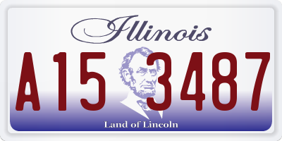 IL license plate A153487