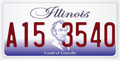 IL license plate A153540