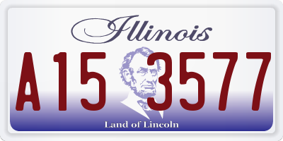 IL license plate A153577