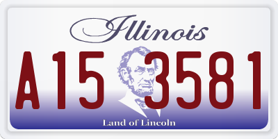 IL license plate A153581