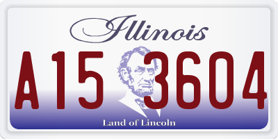 IL license plate A153604