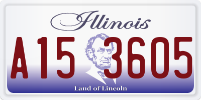 IL license plate A153605