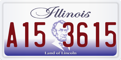 IL license plate A153615