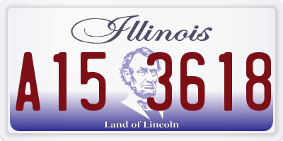 IL license plate A153618