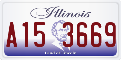 IL license plate A153669