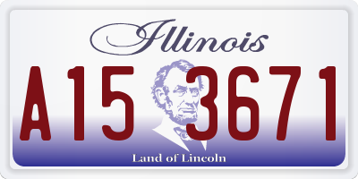 IL license plate A153671