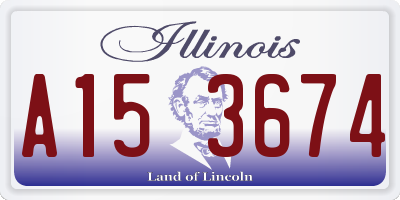 IL license plate A153674