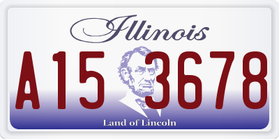 IL license plate A153678