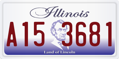IL license plate A153681