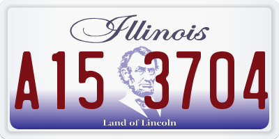 IL license plate A153704