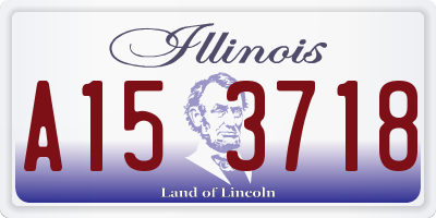 IL license plate A153718