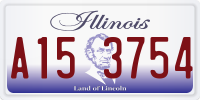 IL license plate A153754