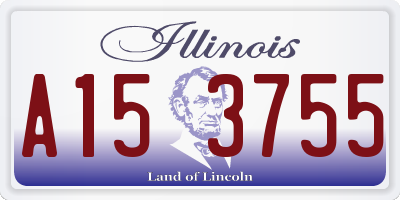IL license plate A153755