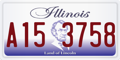 IL license plate A153758