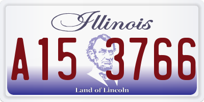 IL license plate A153766