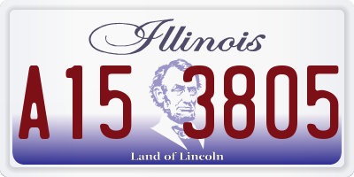 IL license plate A153805
