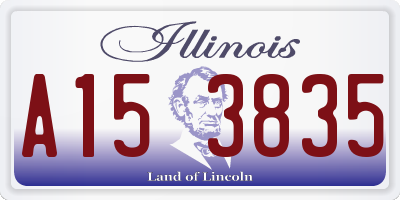 IL license plate A153835