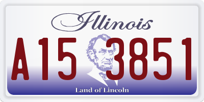 IL license plate A153851