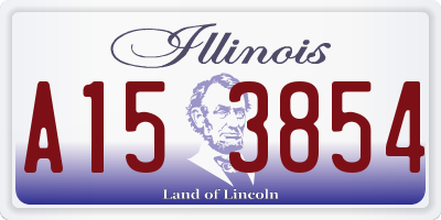 IL license plate A153854