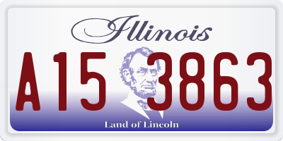 IL license plate A153863
