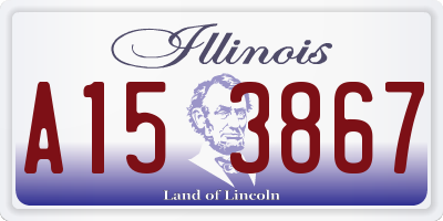 IL license plate A153867