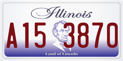 IL license plate A153870