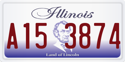 IL license plate A153874