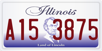 IL license plate A153875