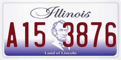 IL license plate A153876