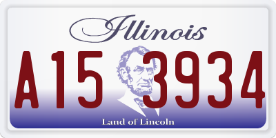 IL license plate A153934