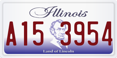 IL license plate A153954