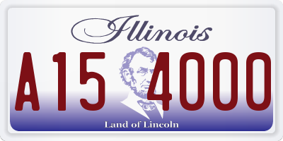 IL license plate A154000