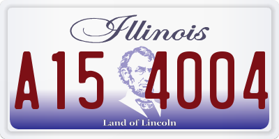 IL license plate A154004