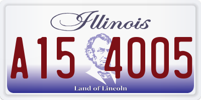 IL license plate A154005