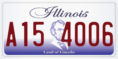 IL license plate A154006