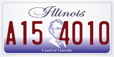 IL license plate A154010