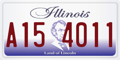 IL license plate A154011