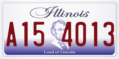 IL license plate A154013