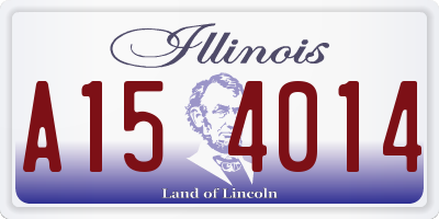 IL license plate A154014
