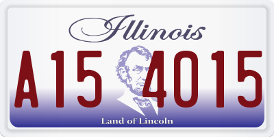 IL license plate A154015
