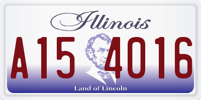 IL license plate A154016