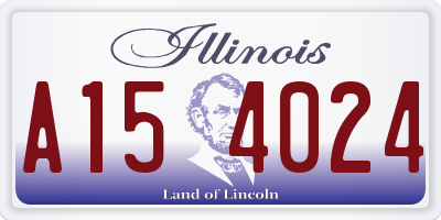 IL license plate A154024