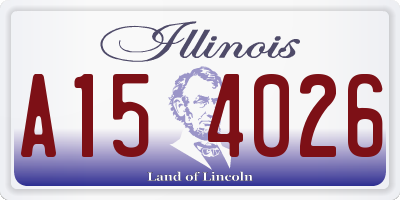IL license plate A154026