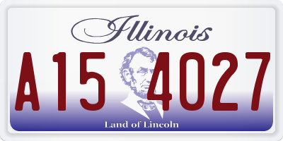 IL license plate A154027