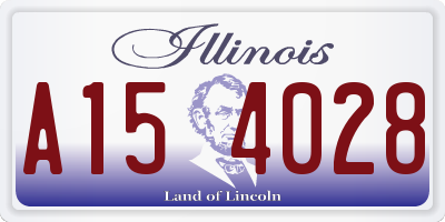 IL license plate A154028