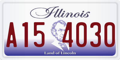 IL license plate A154030