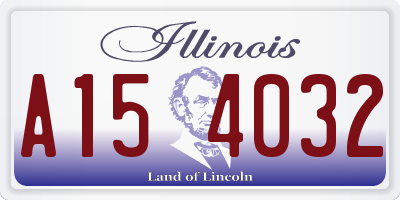 IL license plate A154032