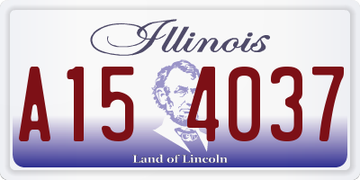 IL license plate A154037