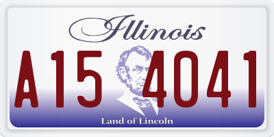 IL license plate A154041